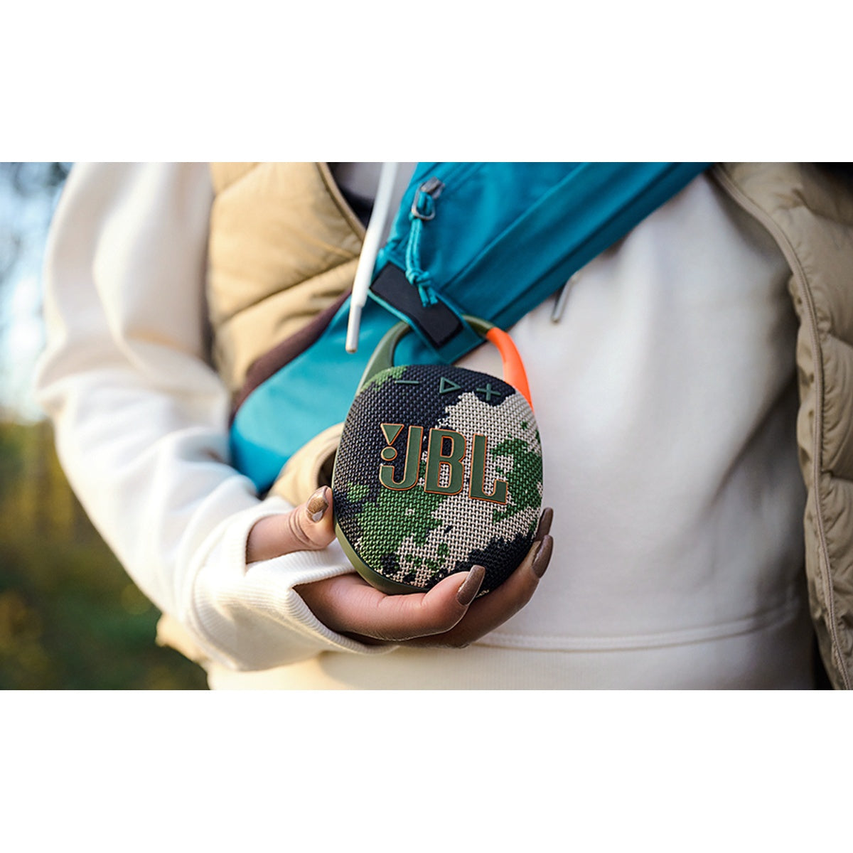 JBL CLIP 5 Waterproof Bluetooth Speaker – Ultra-Portable, 12H Playtime (ARMY)