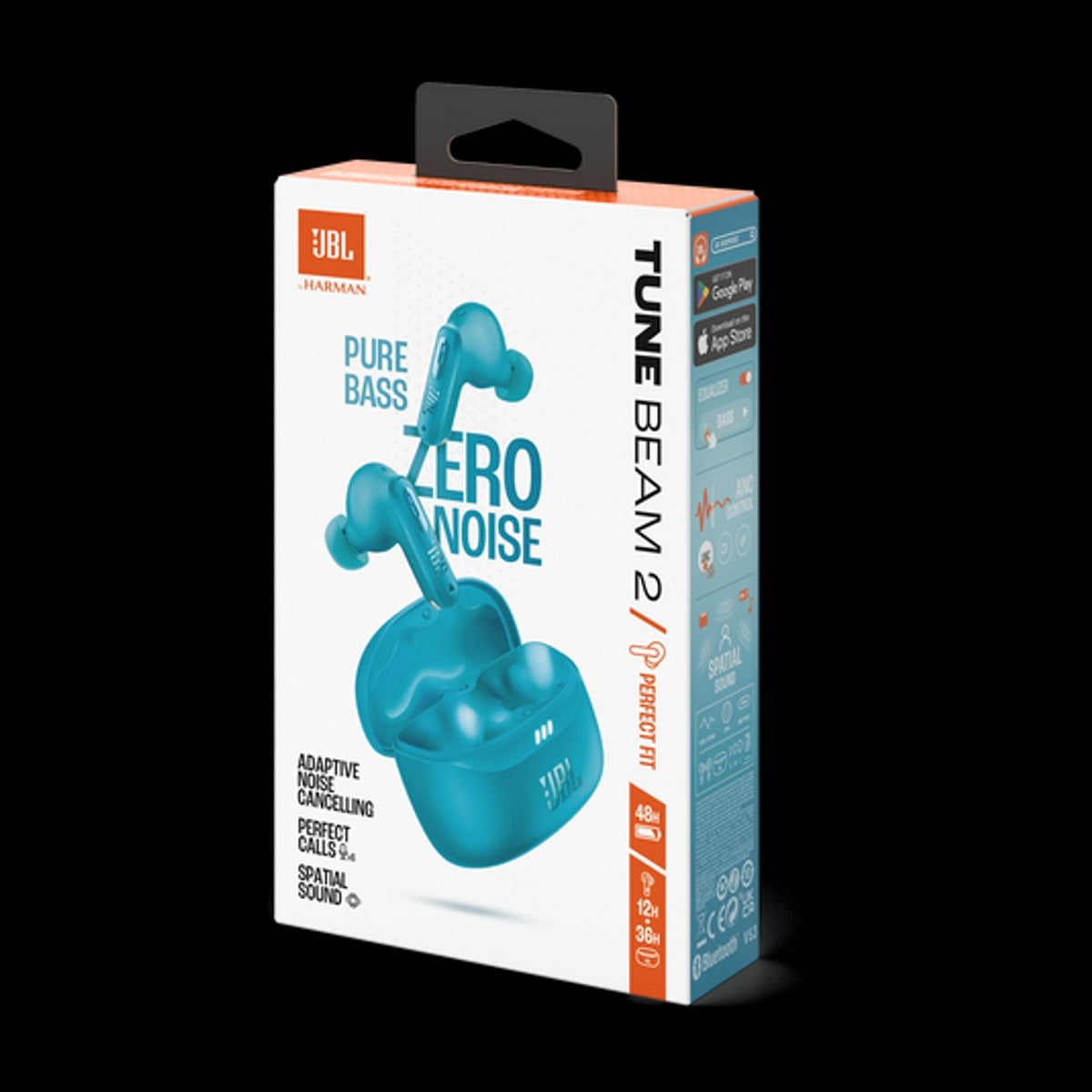 JBL Tune Beam 2 True Wireless Adaptive Noise Cancelling with Smart Ambient Earbuds (TURQUOISE)