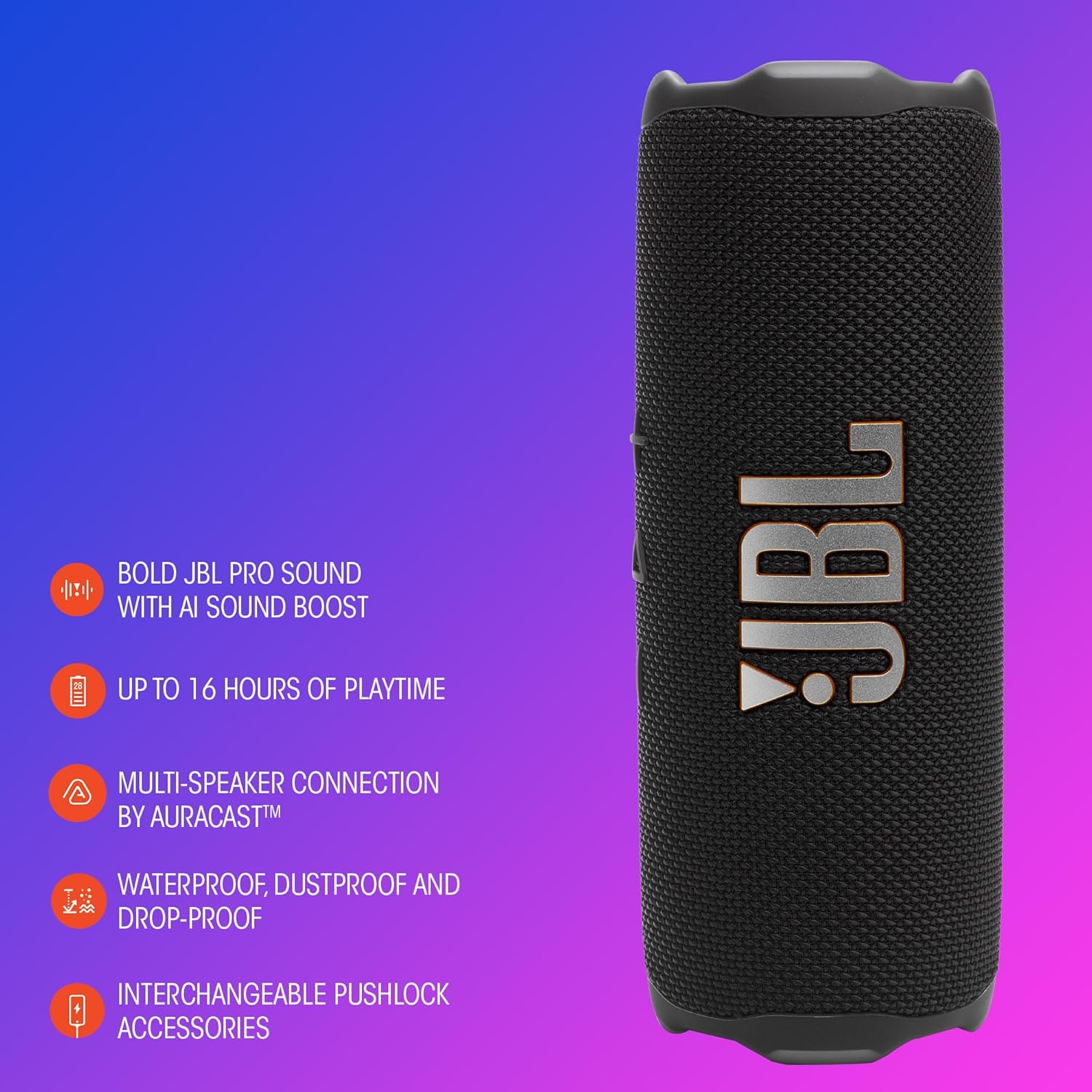 JBL FLIP 7 Portable Waterproof and drop-proof Speaker (PINK)