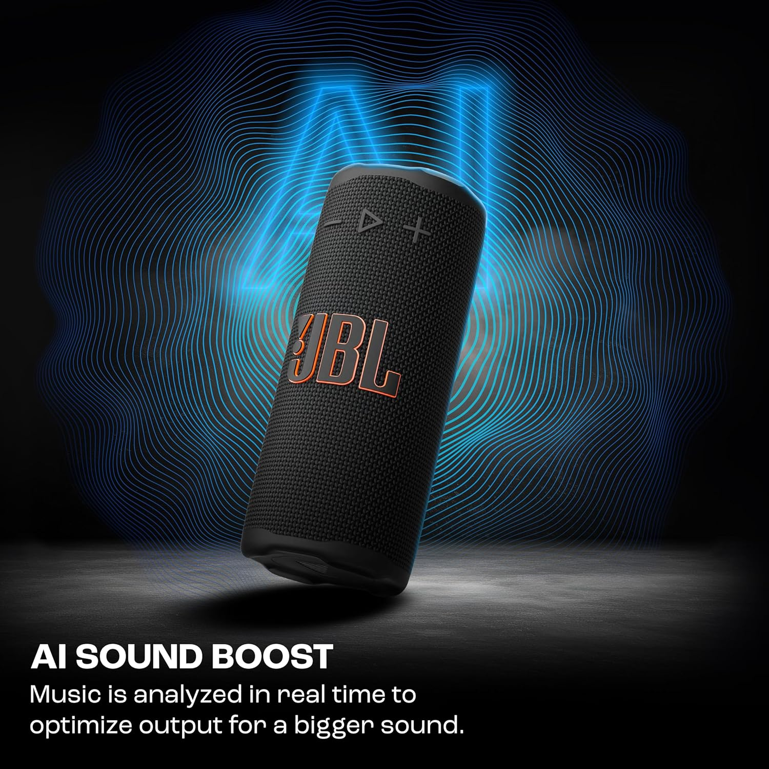 JBL Grip Compact Bluetooth Speaker with bold JBL Pro Sound and ambient light (Black)