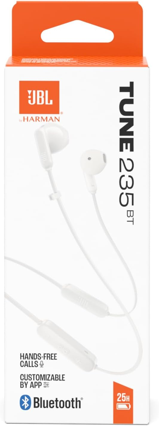 JBL Tune 235BT Wireless Earbud Headphones (WHITE)