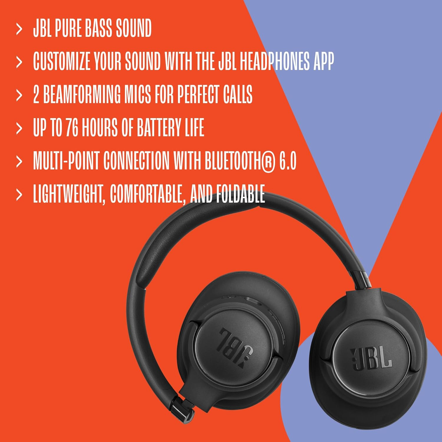 JBL Tune 730BT Wireless Over-Ear Headphones (BEIGE)