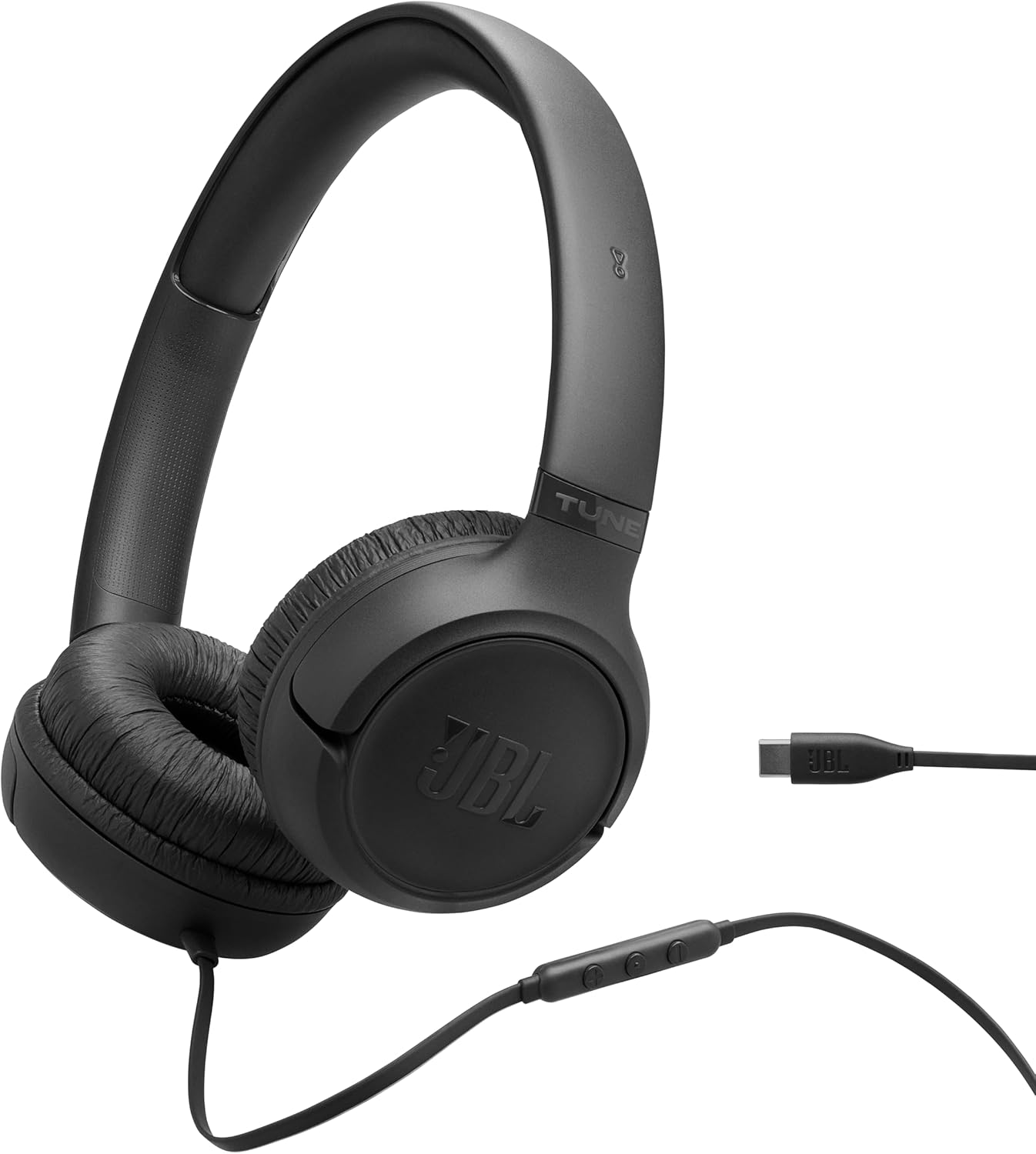 JBL Tune 530C USB-C Wired On-Ear Headphones (Black)