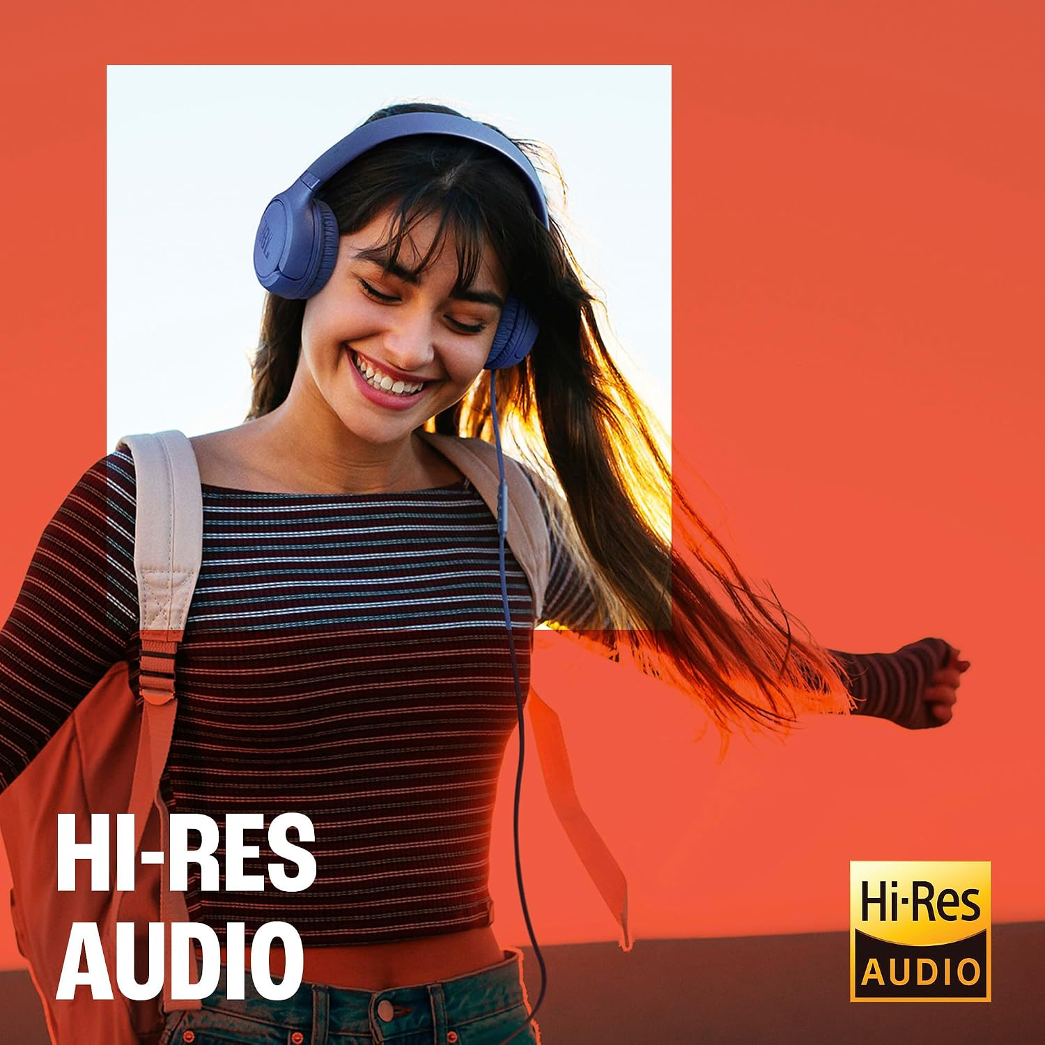 JBL Tune 530C USB-C Wired On-Ear Headphones (Black)