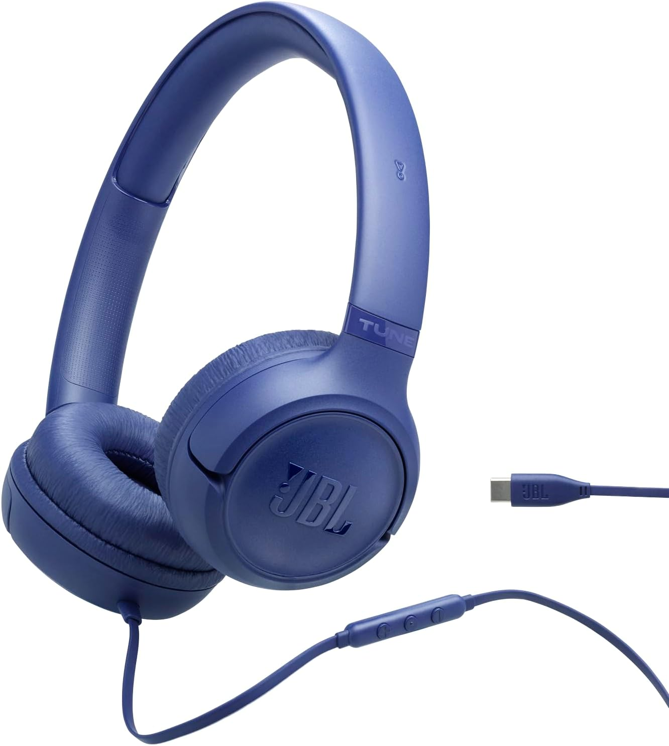 JBL Tune 530C USB-C Wired On-Ear Headphones (Blue)