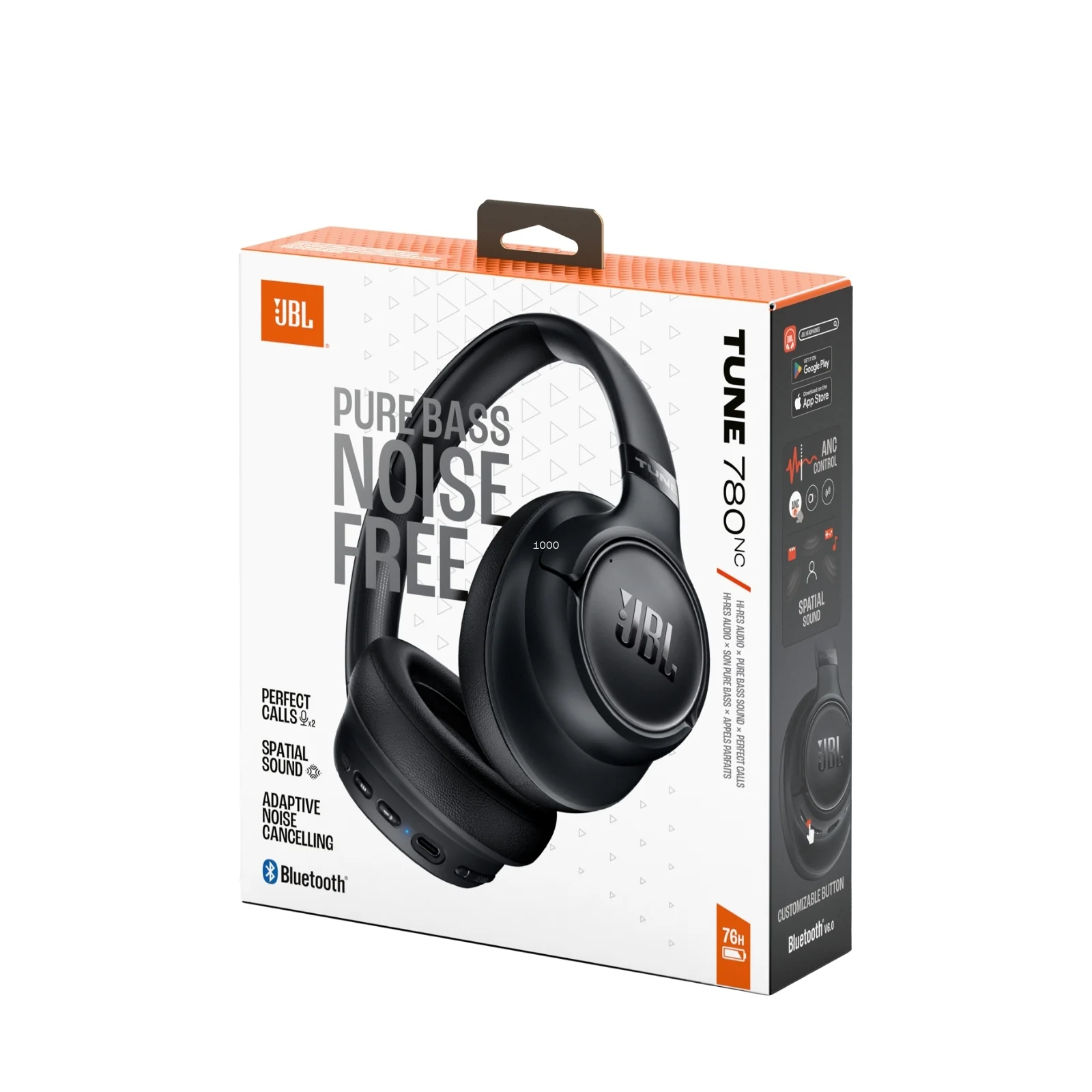 JBL Tune 780NC Wireless Over-Ear Noise Cancelling Headphones (Black)