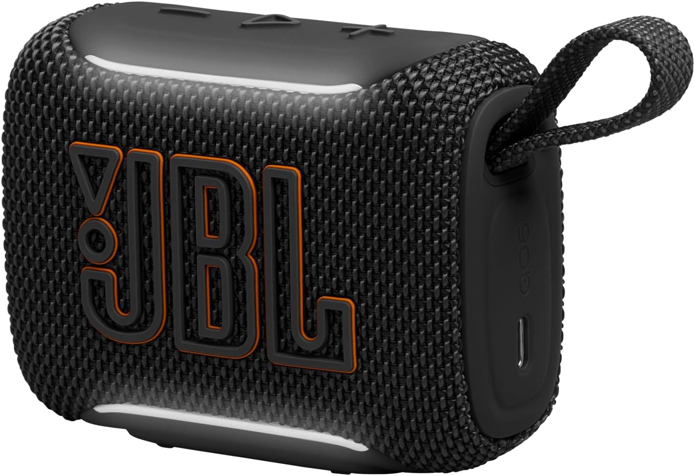 JBL Go 5 Portable Bluetooth Speaker with Ambient Edge Lighting (Black)