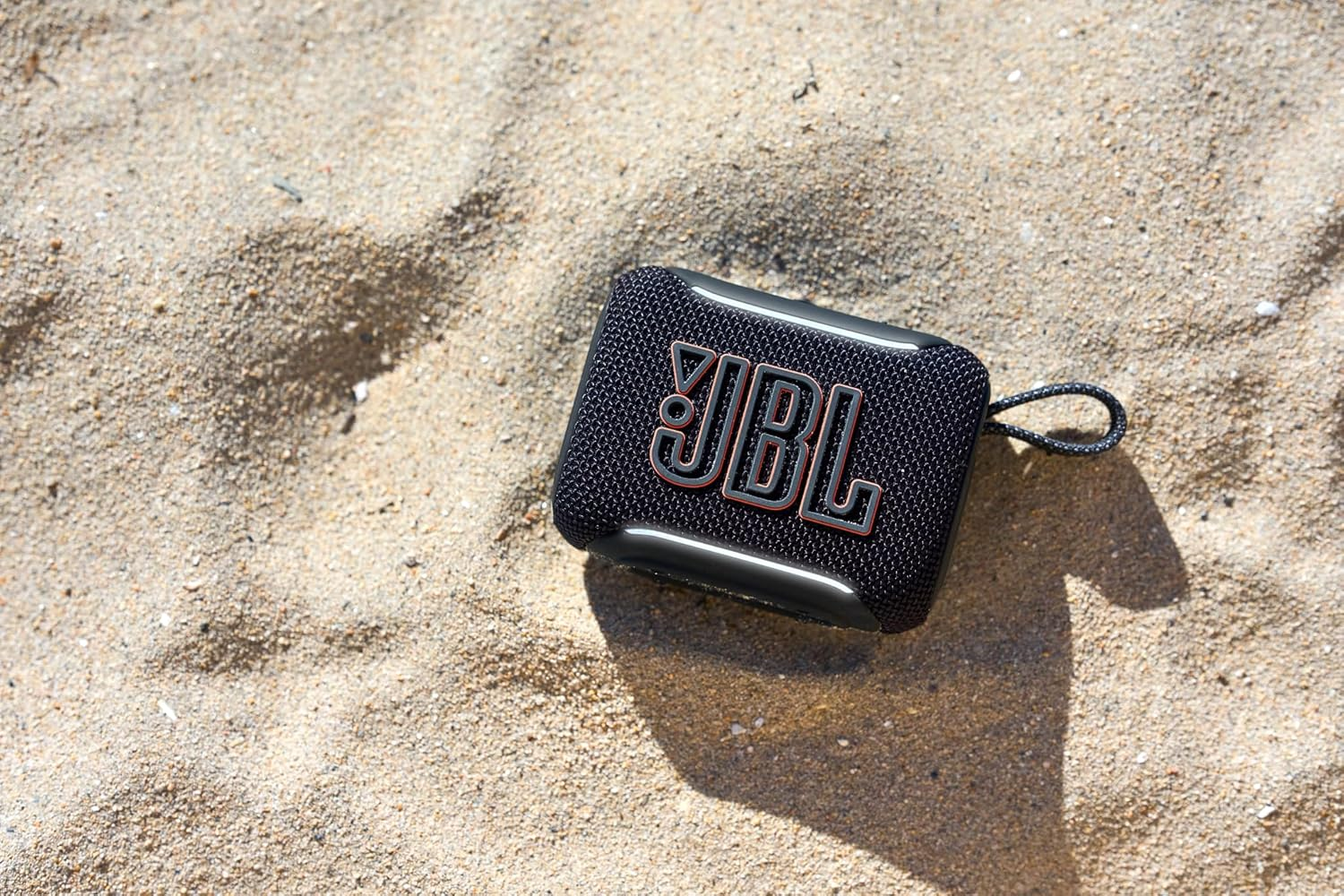 JBL Go 5 Portable Bluetooth Speaker with Ambient Edge Lighting (Black)