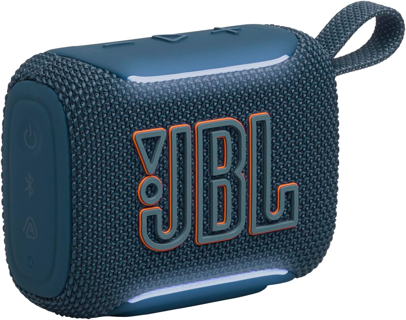 JBL Go 5 Portable Bluetooth Speaker with Ambient Edge Lighting (Blue)