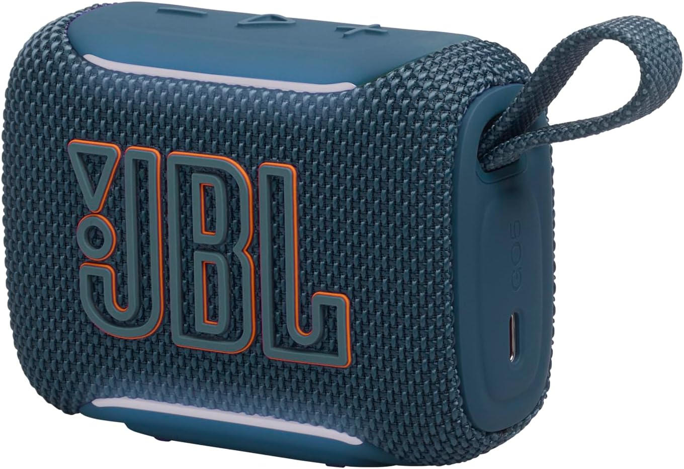 JBL Go 5 Portable Bluetooth Speaker with Ambient Edge Lighting (Blue)
