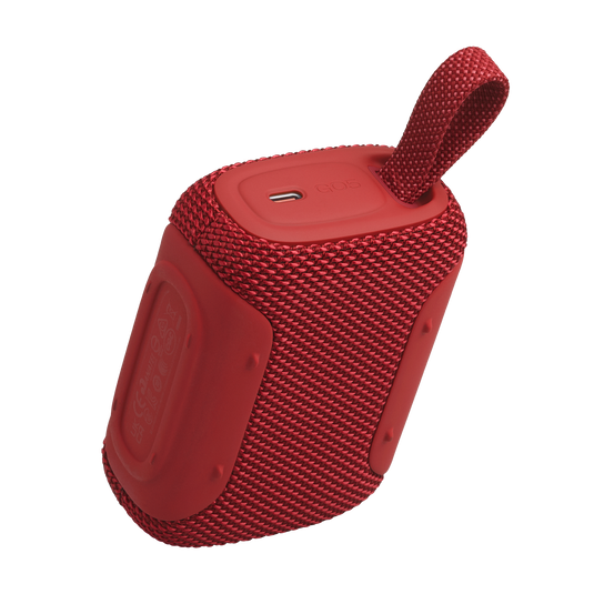JBL Go 5 Portable Bluetooth Speaker with Ambient Edge Lighting (Red)