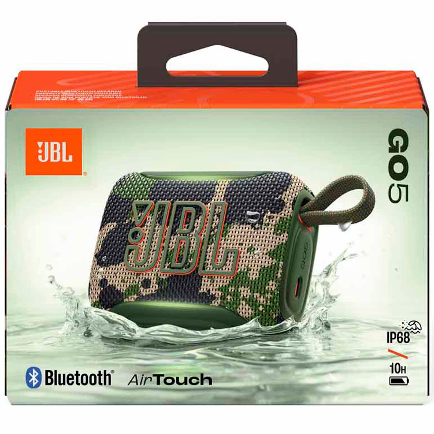 JBL Go 5 Portable Bluetooth Speaker with Ambient Edge Lighting (ARMY)