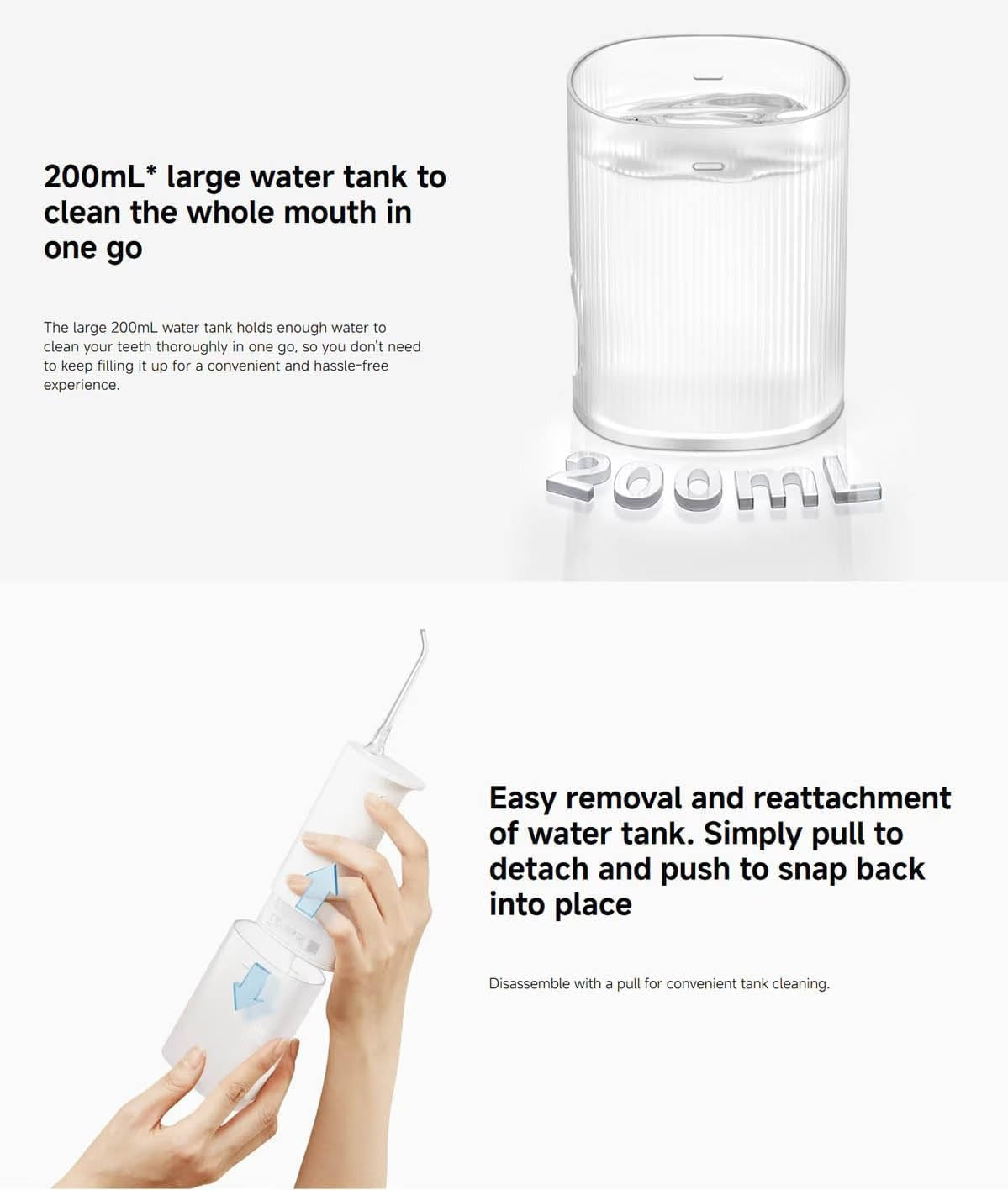 Xiaomi Water Flosser 2 with High-Frequency Pulsating Technology and 200mL Capacity — Image 4