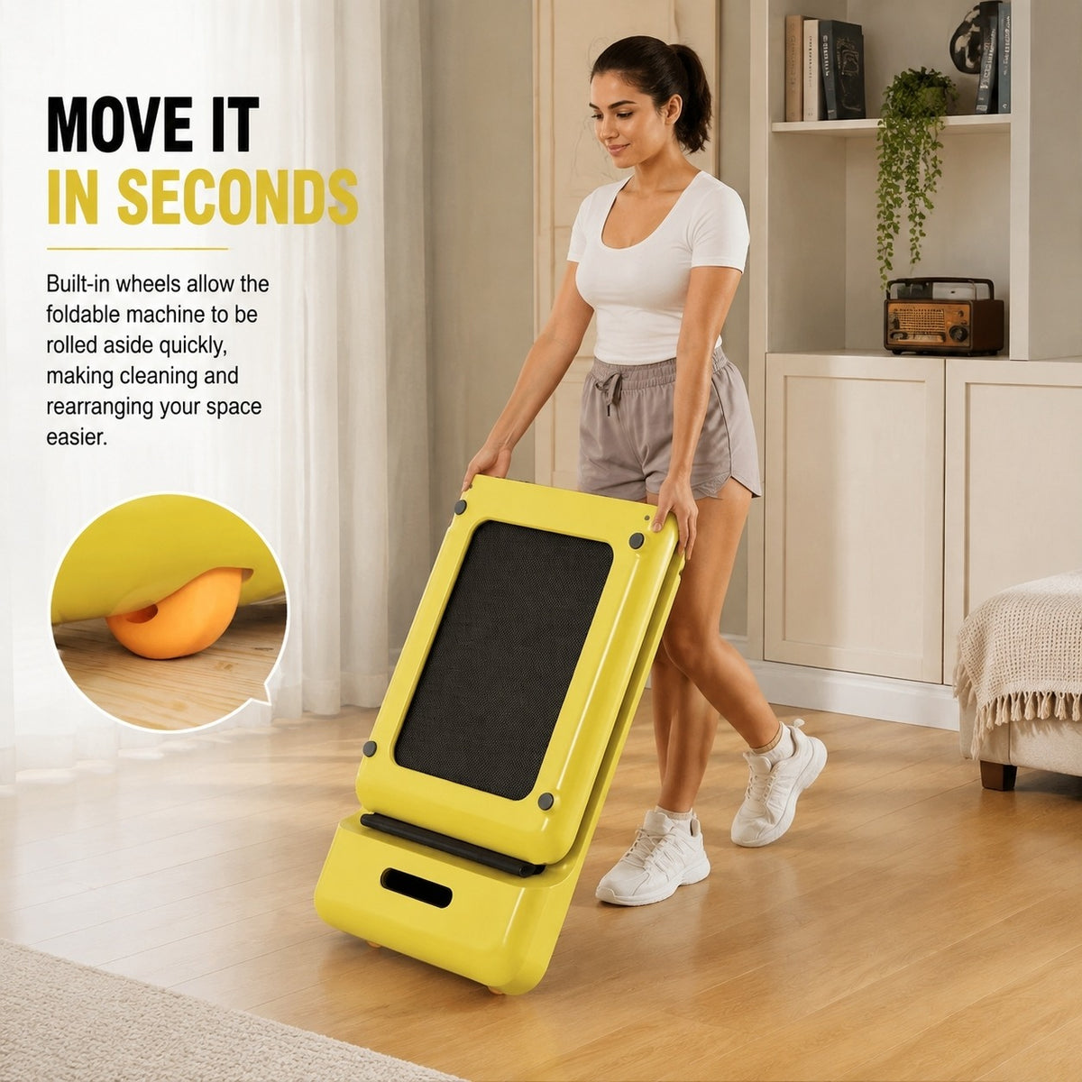 Kingsmith S fold walking Pad C2 Yellow Clr. — Image 4