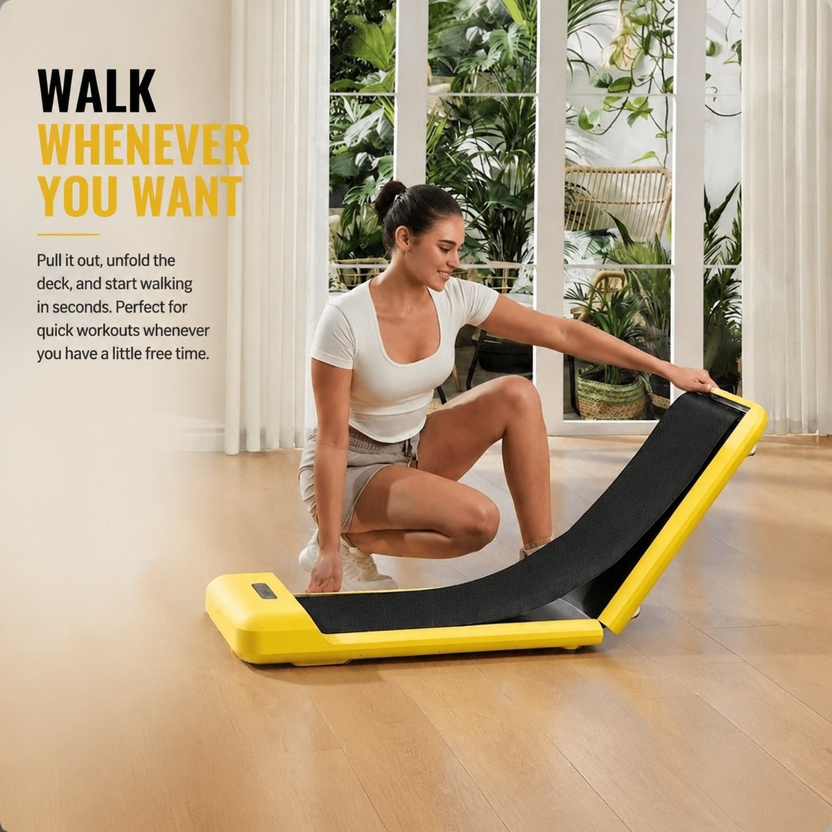 Kingsmith S fold walking Pad C2 Yellow Clr. — Image 3