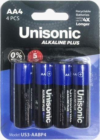 Unisonic Alkaline Battery Aa 4pcs/Card Us3-Aabp4 — Image 1