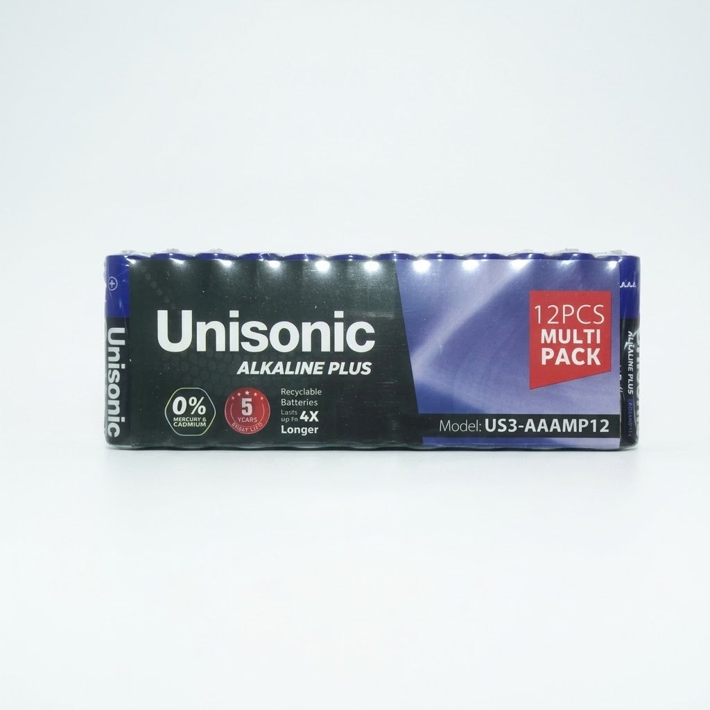 Unisonic Alkaline Battery Aaa 12pcs Multipack Us3-Aaamp12 — Image 1