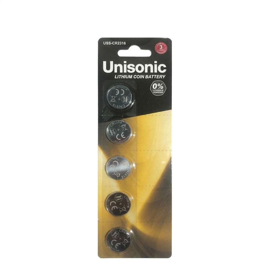 Unisonic Lithium Battery Cr2016 5pcs/Card Us5-Cr2016 — Image 1