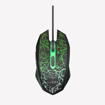 Lazor Professional Gaming Mouse with Adjustable DPI 7-Color Backlight USB Wired Black