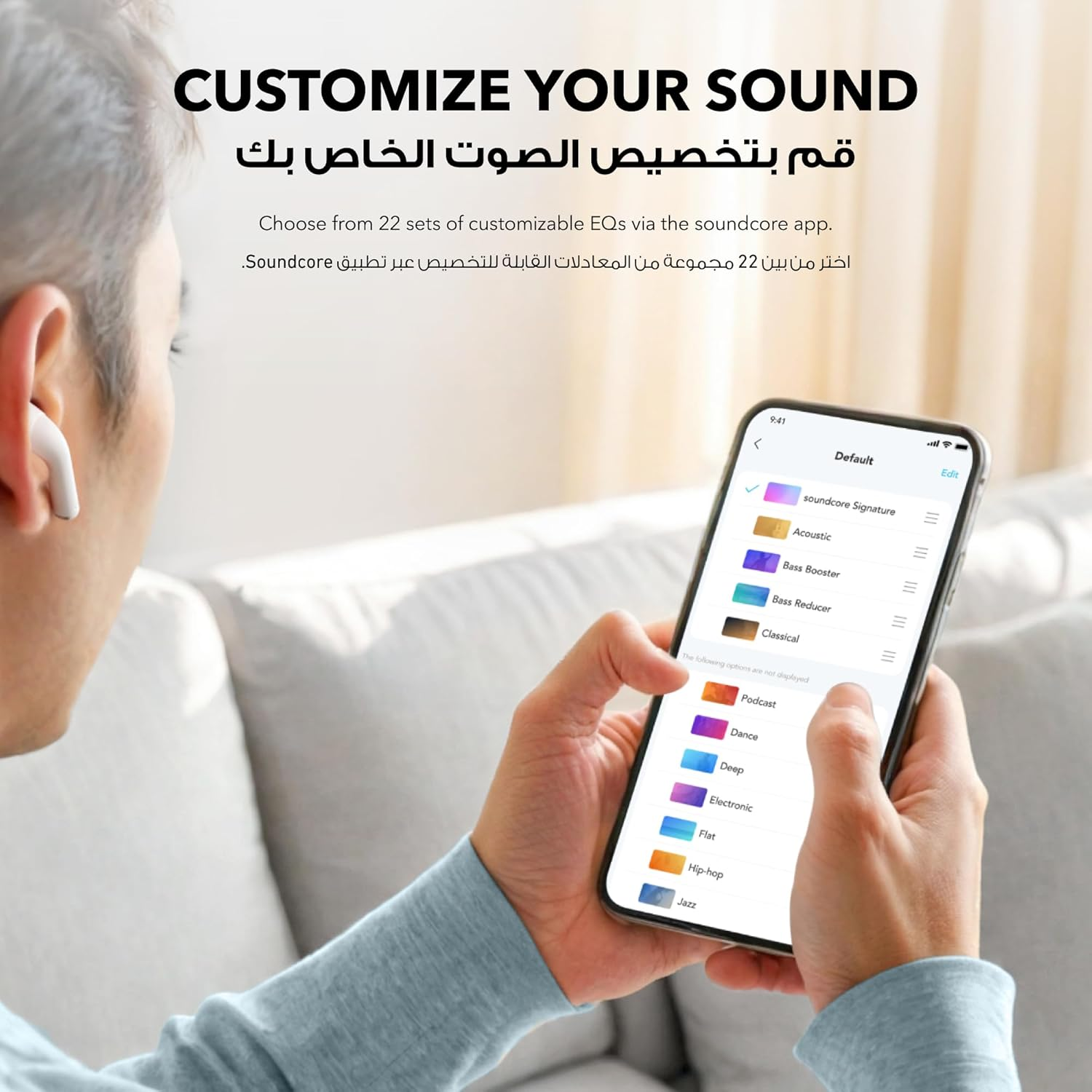 Soundcore K20i by Anker Semi-in-Ear Earbuds Bluetooth Wireless 36H Playtime A3994H11