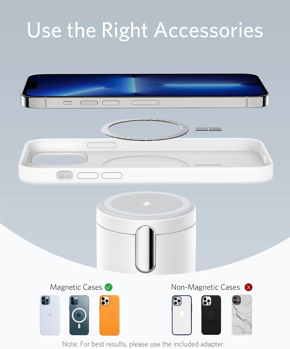 Anker 623 Magnetic Wireless Charger-MagGo B25682 (WHITE)