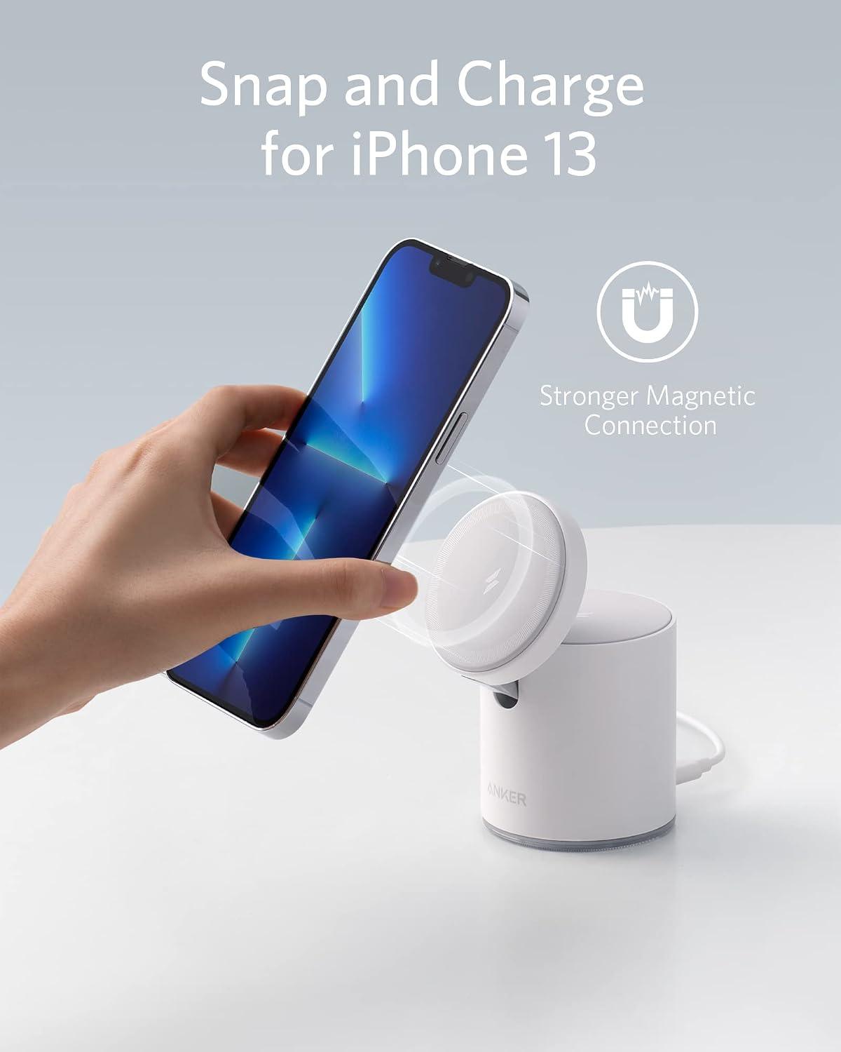 Anker 623 Magnetic Wireless Charger-MagGo B25682 (WHITE)