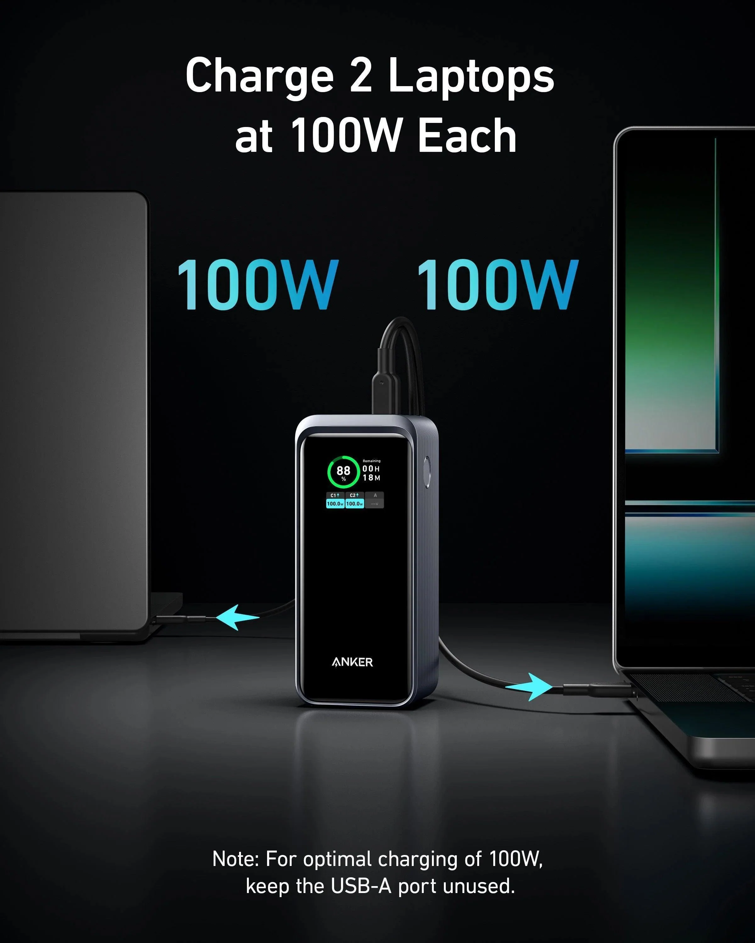 Anker Prime Power Bank, 20,000mAh Portable Charger with 200W Output, Smart Digital Display