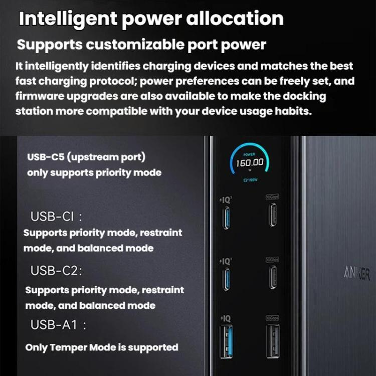 Anker Prime Charging Docking Station 160W-Gray-A83B62A1