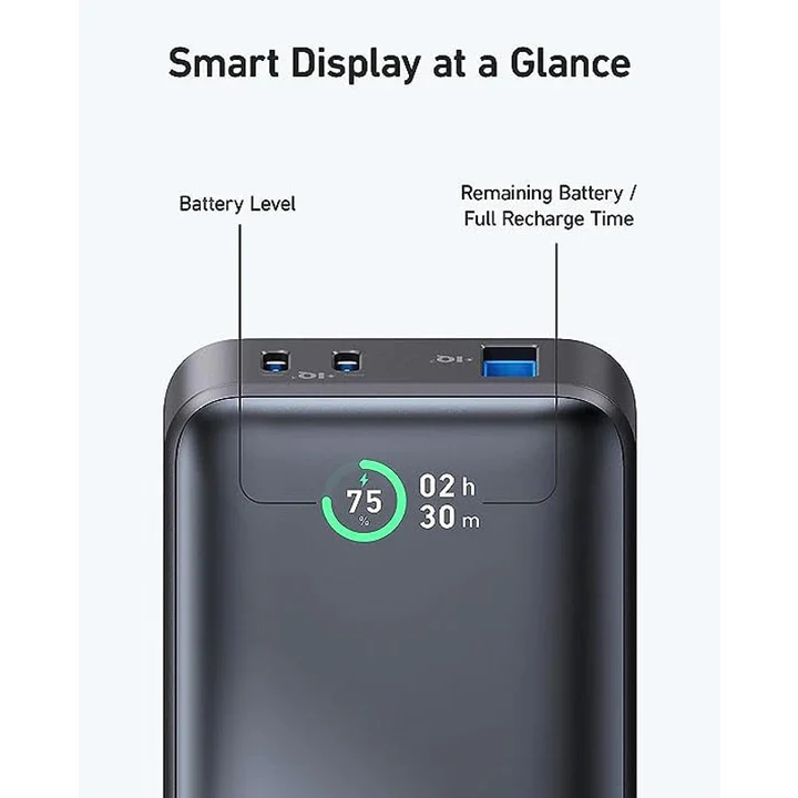 Anker Power Bank, 533 Power Bank 30W Power IQ 3.0 Portable Charger with PD 30W A1256H (Black)