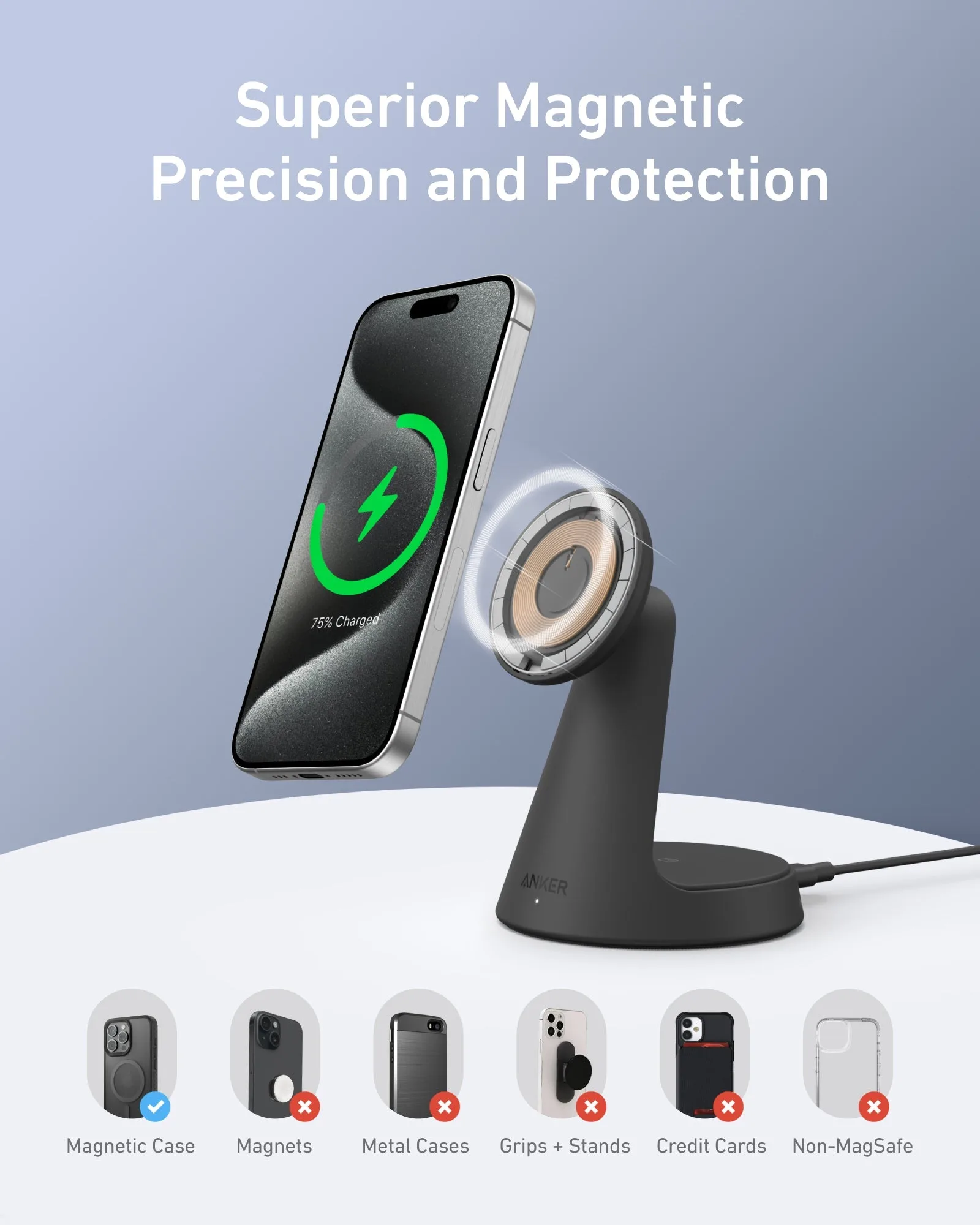 Anker MagGo Wireless Charger 2in1 A25M7H11