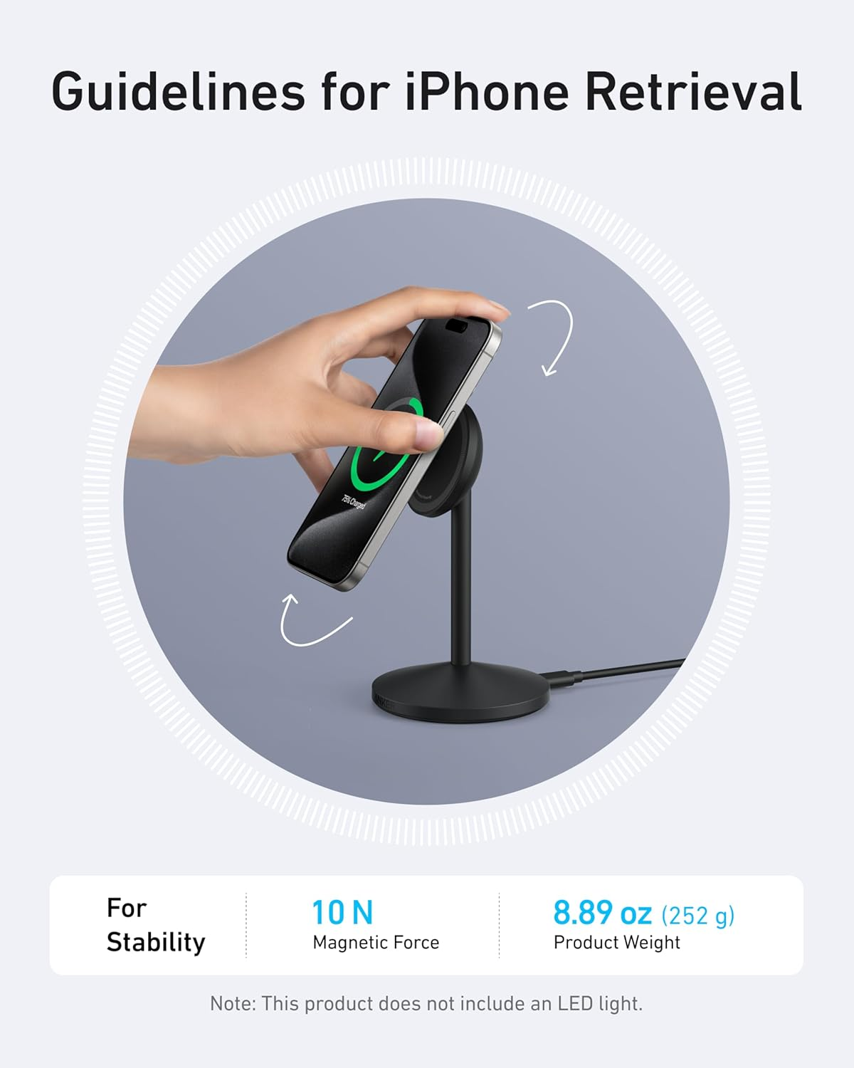 Anker MagGo Wireless Charger 15W-A25X1H11