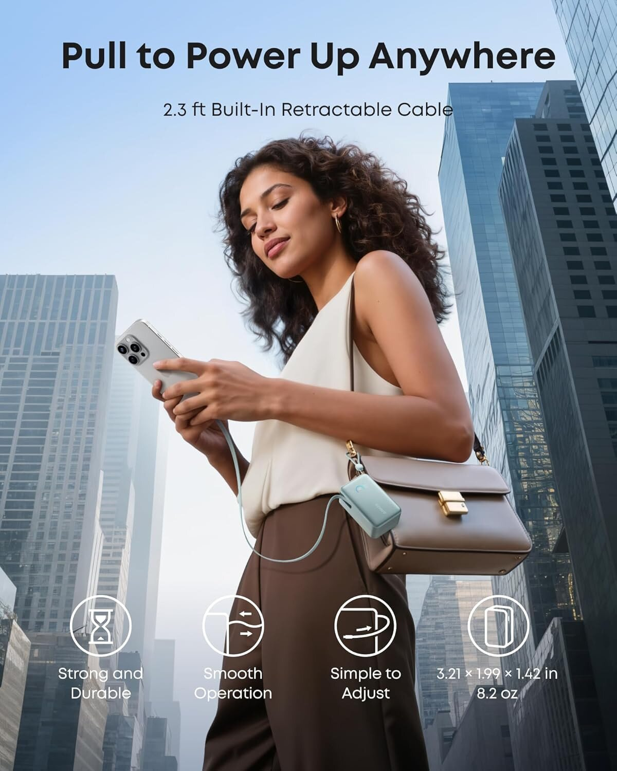 Anker PB 10000mAh 45W Built-in C A1638H (Green)