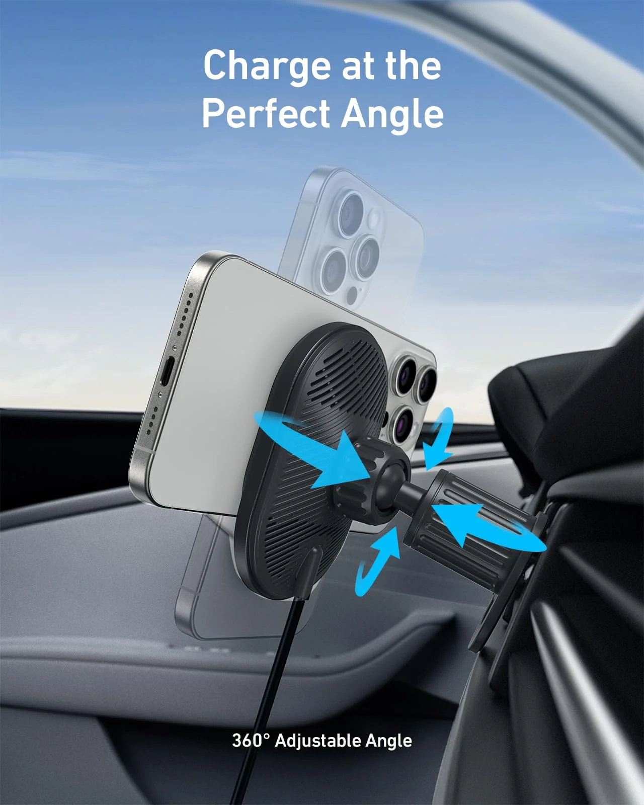 Anker Prime Wireless Car Charger-Black - B2933H11