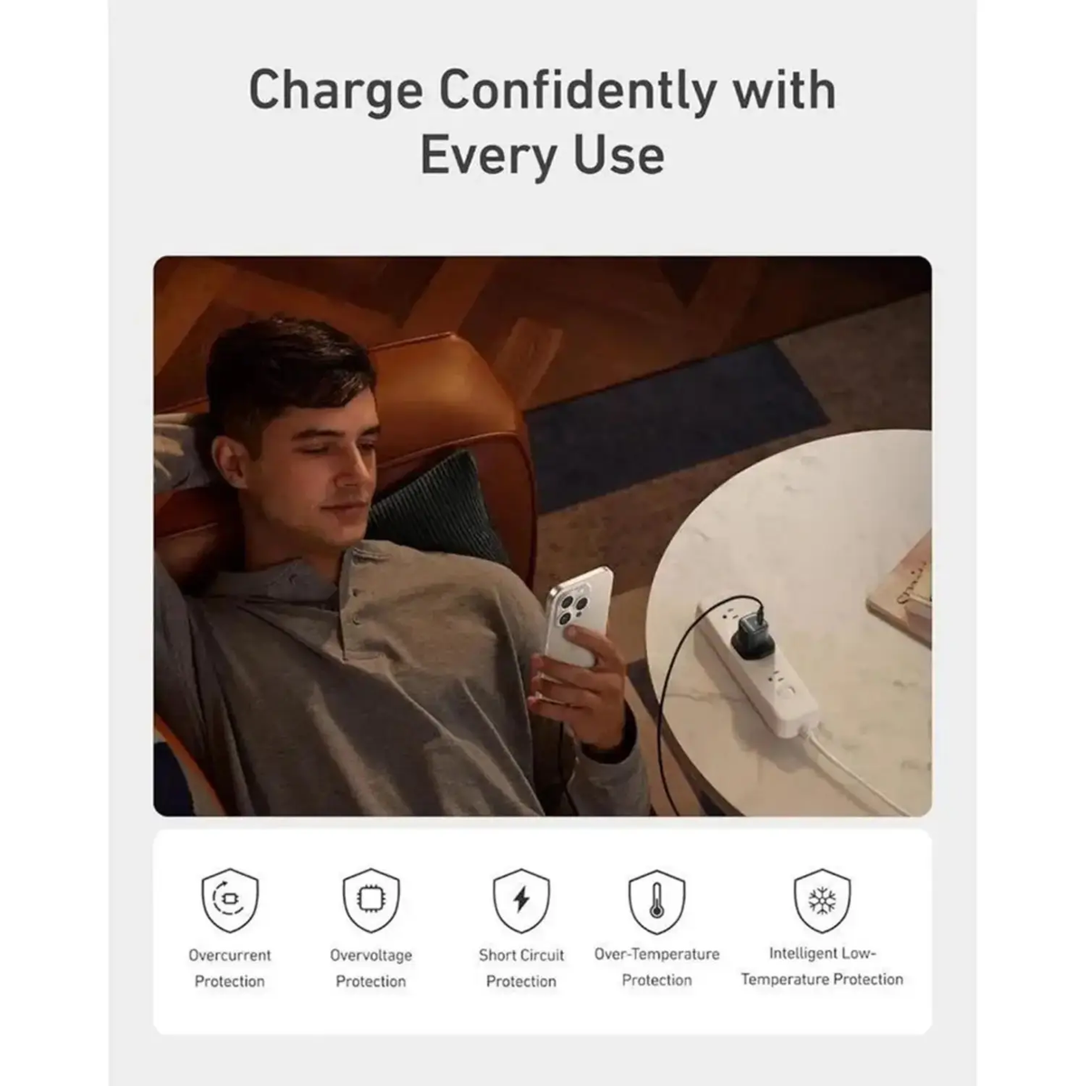 Anker Zolo Charger (20W.PD 3.0)With USB-C Cable B2699K (Black)