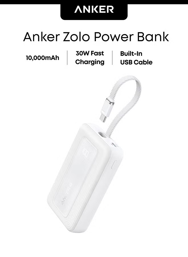 Anker Zolo PB 10000mAh 30W White- A110LH13