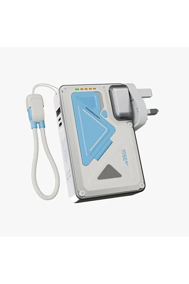 باورولوجي باور بانك لاسلكي بسعة 10000mAh مع MagSafe وكابل محول Type-C و Lightning