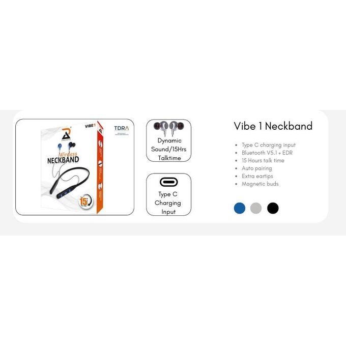 Radalifestyle Rada Vibe 1 Bluetooth Neckband UP TO 15 HOURS