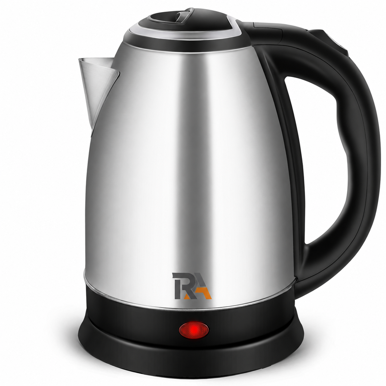 RA Store Stainless Steel Electric Kettle 2.0L Fast Boiling BPA-Free – Silver & Black