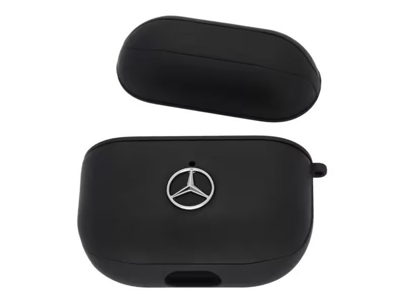 Mercedes-Benz Leather Case with Metal Logo for Airpods 3-black