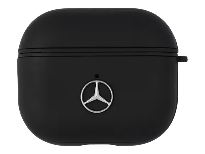 Mercedes-Benz Leather Case with Metal Logo for Airpods 3-black