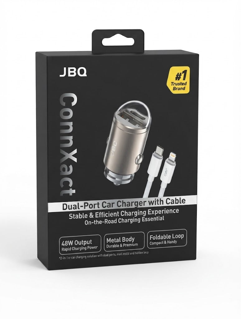 شاحن سيارة مزدوج المنفذ JBQ CONNXACT C102523