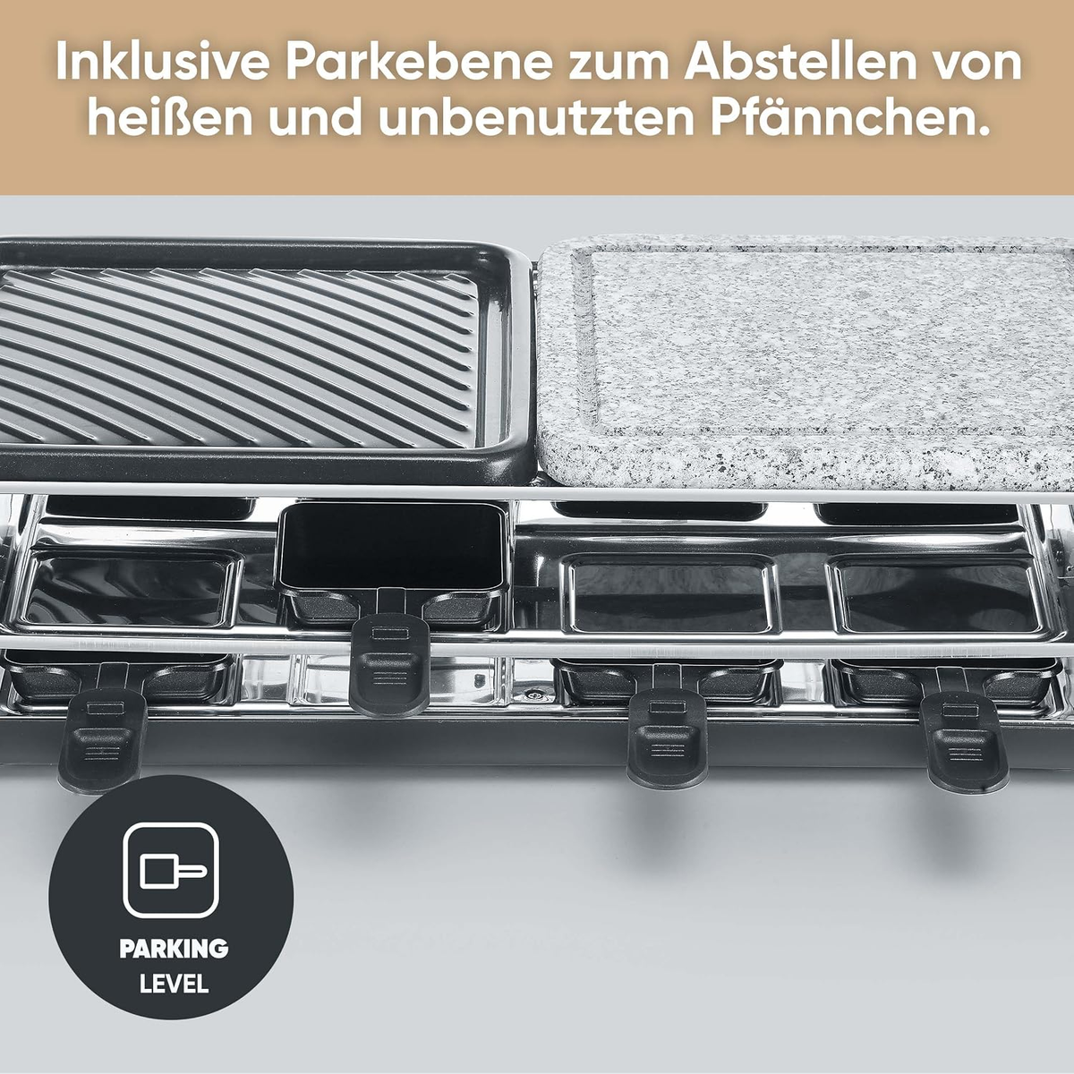 Severin Rg2366 Black Line Lite Raclettegrill 8 Person(en) 1300 W