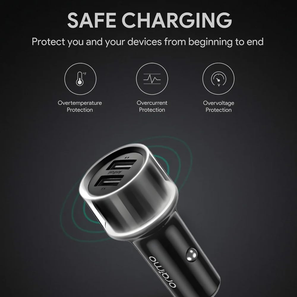 ORAIMO Dual Port Car Charger Highway 15- Black OCC-1152D-BK