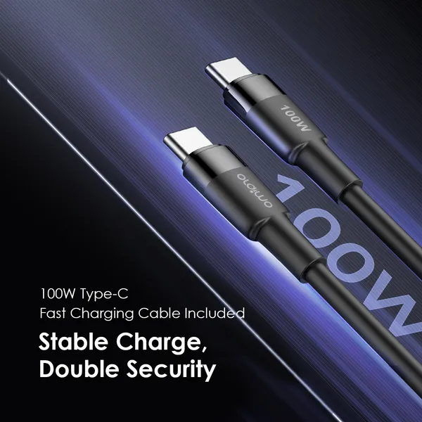ORAIMO 65w GAN Wall Charger with C2C Cable- HyperGaN 65- Black