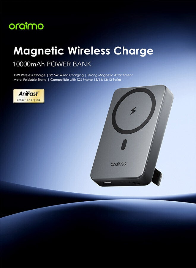 ORAIMO Magsafe 22.5W & 15W Wireless 10KmAh Powerbank - MagPower 15 - Black