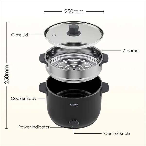 ORAIMO-Smart Cooker OHP-201A 1000W 3L Electric Cooker
