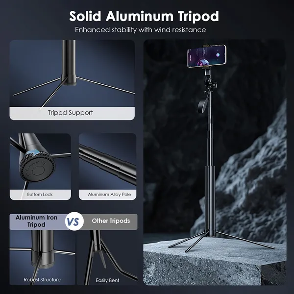 ORAIMO Full Angle Shooting Ultra Stable Phone Tripod - SmartTripod 2 - Graphite Grey OLS-201A