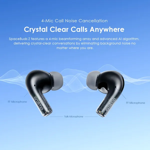 ORAIMO ANC Wireless Earbuds - SpaceBuds Z Obsidian Black OTW-625-BK