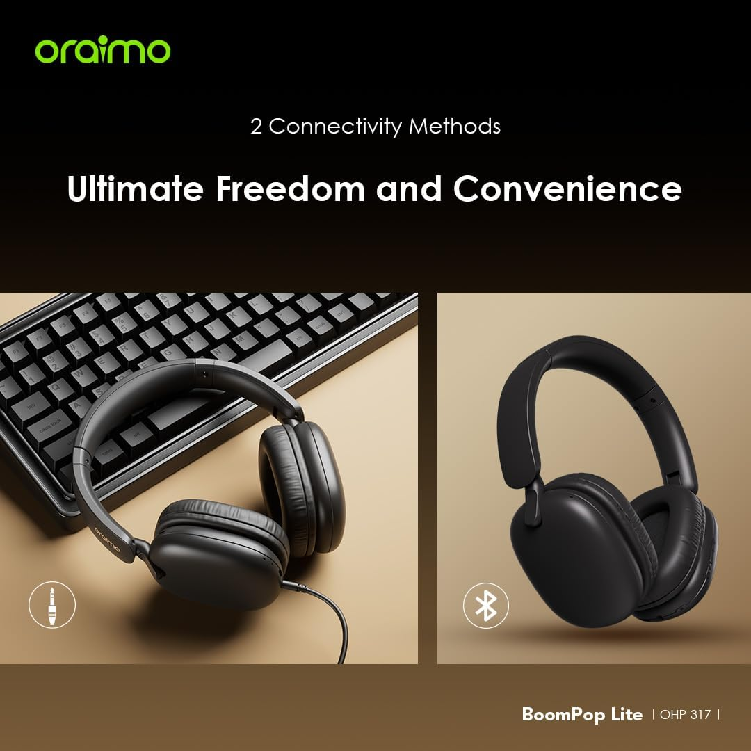 ORAIMO Overhead HavyBass Headphones - BoomPop Lite - Gold OHP-317-GD