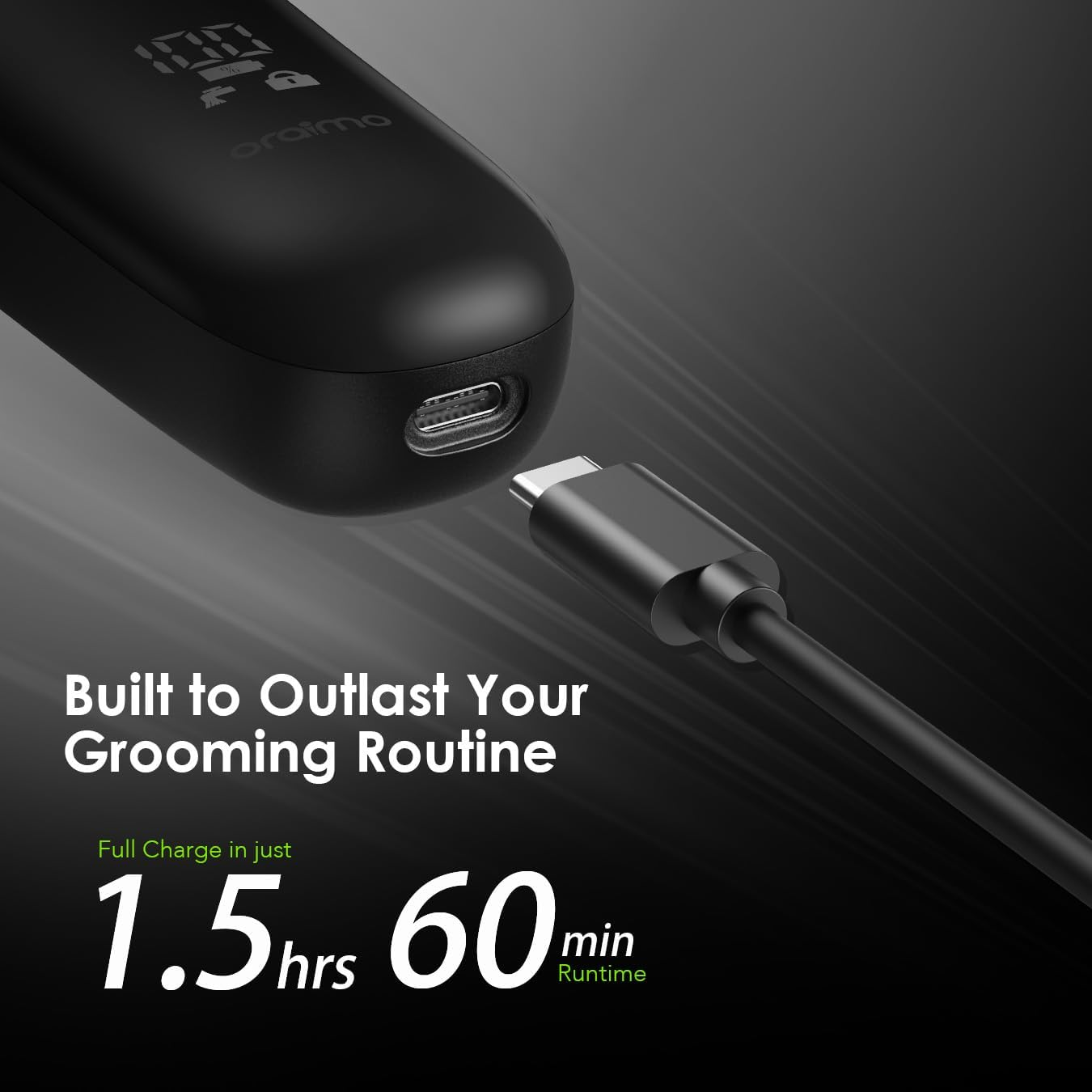 ORAIMO Dual Floating Blade Multifunctional Shaver -EasyShave- Speed Black ORS-280
